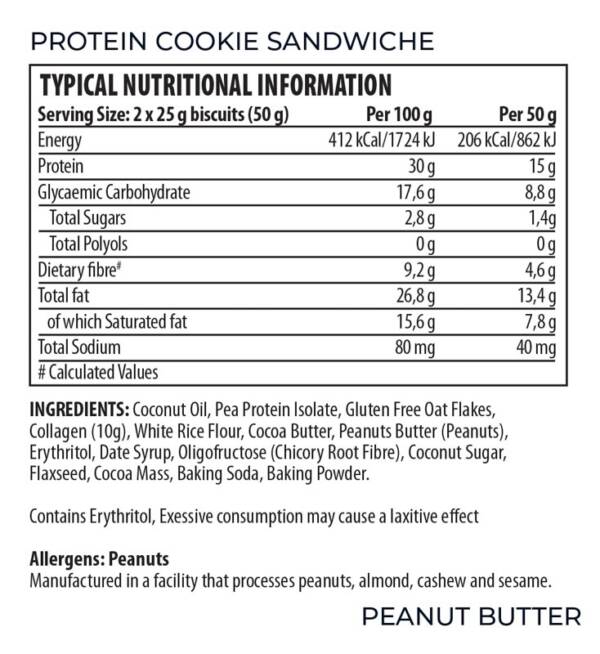 Protein Cookie Sandwich Peanut Butter Ni Panel