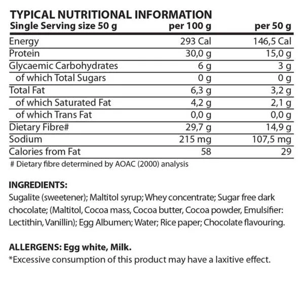 nougat-choc-nutrition