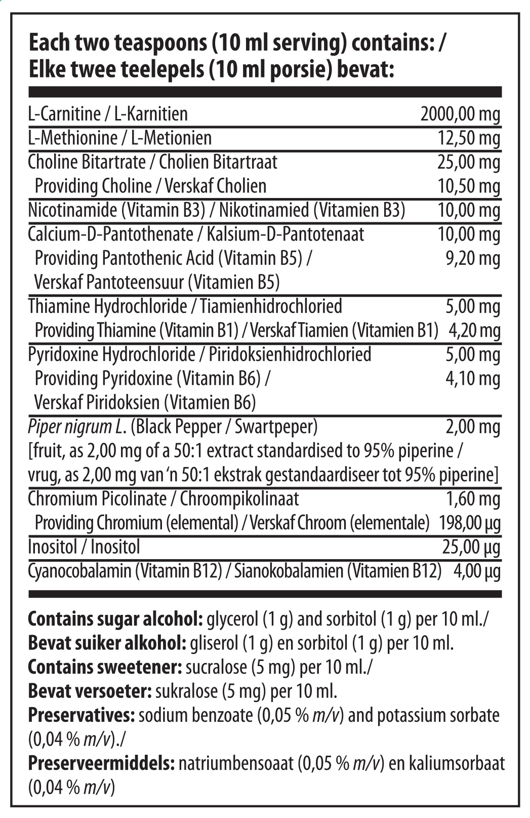 BF Metabolic Liquid 200ml - Image 3