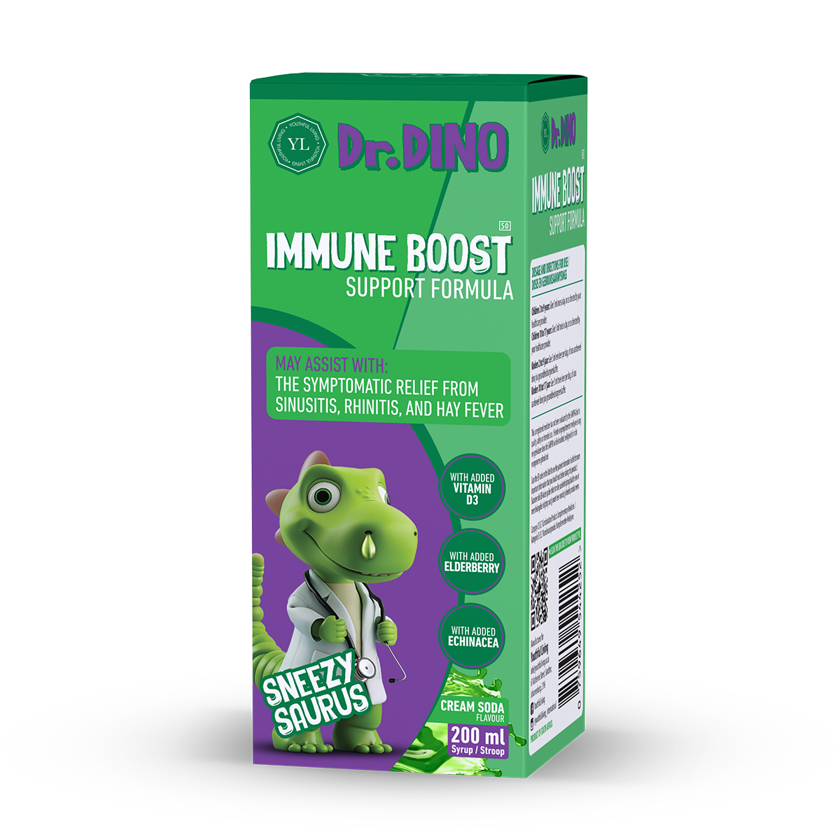 DR DINO IMMUNE BOOST SUPPORT FORMULA 200ML - Sneezy Saurus