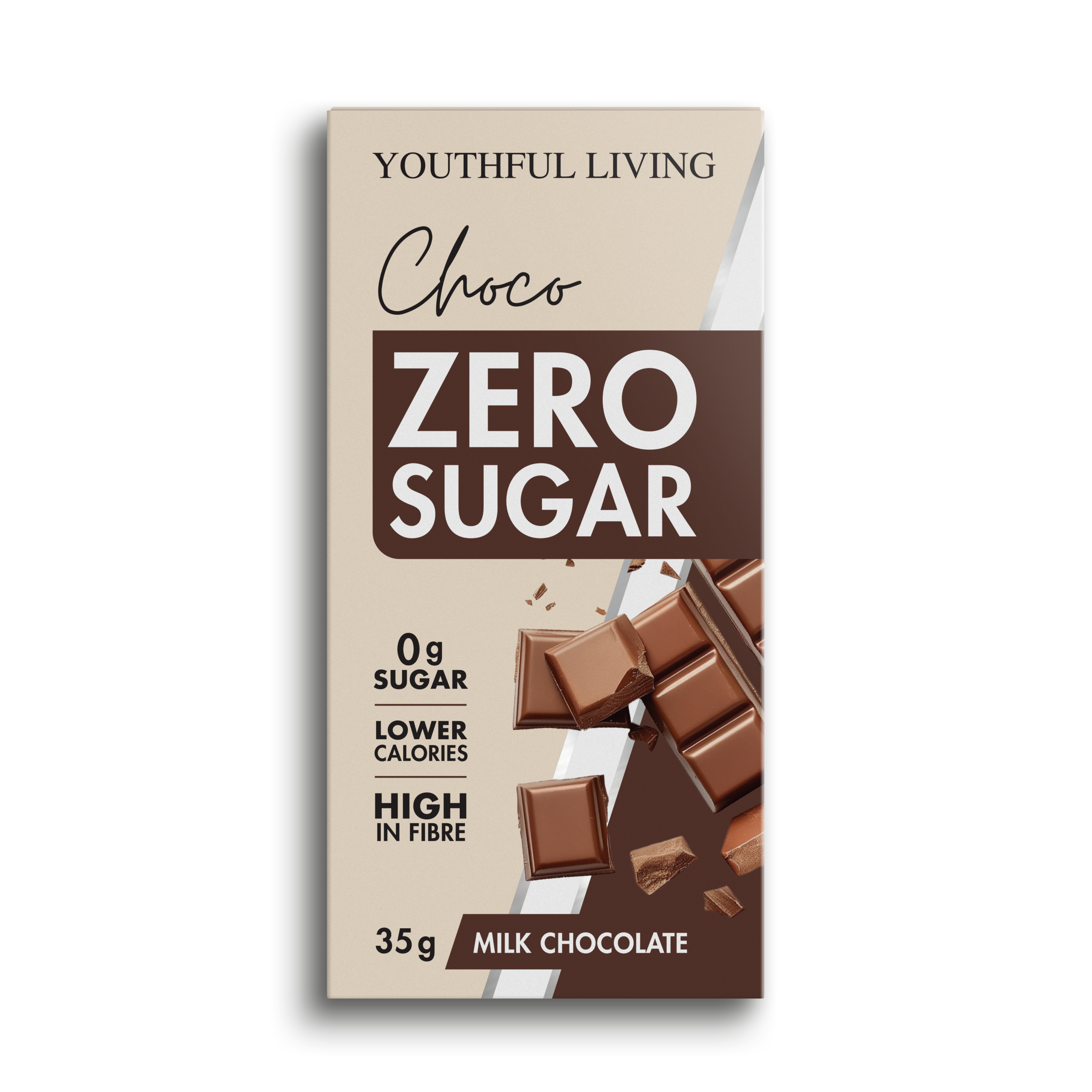 YL Sugar Free Chocolate Slab (15 x 35g) - Image 3