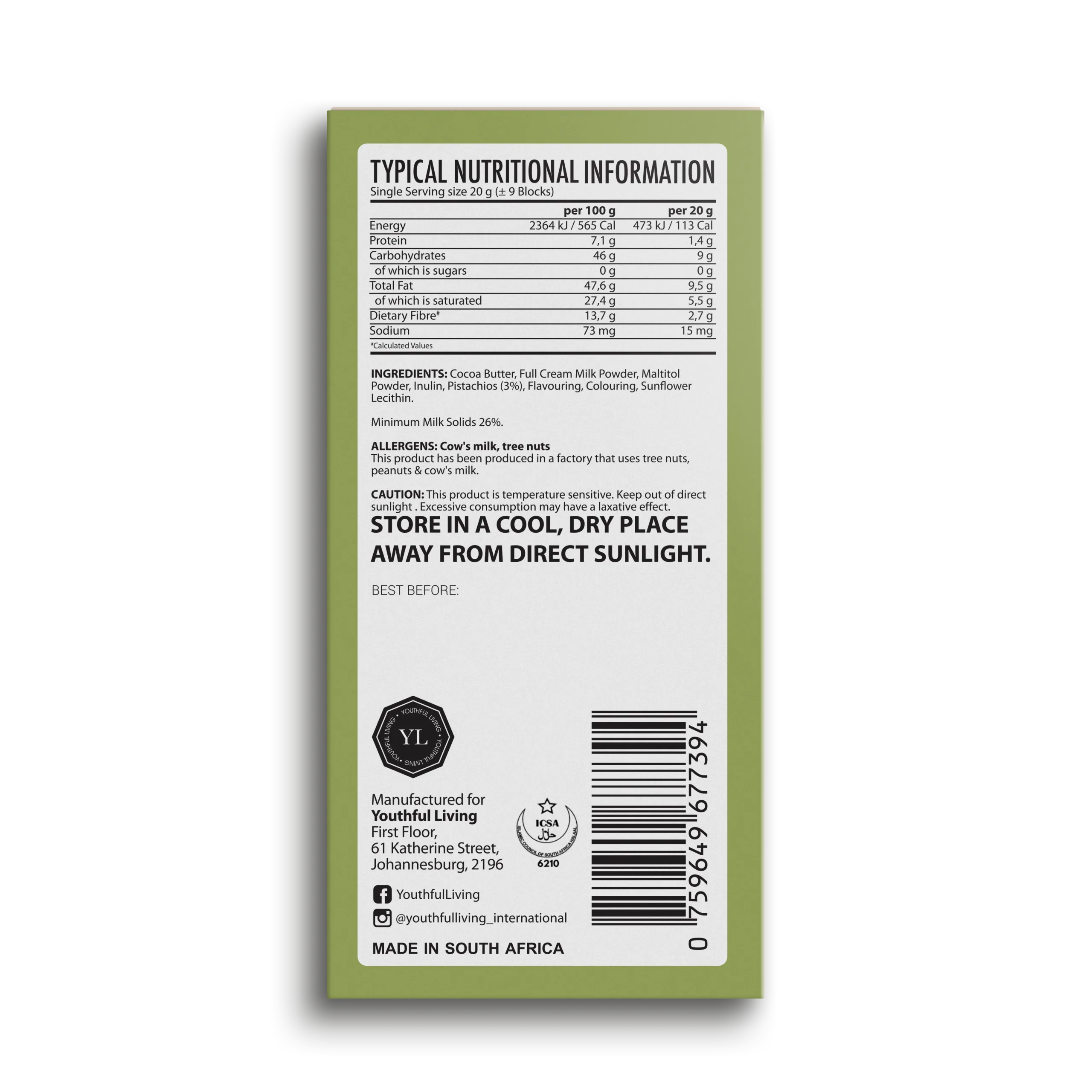 Sugar Free Chocolate Slab (15 x 35g) - Image 9